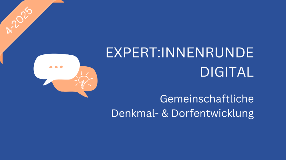 YouTube Video: Expert:innenrunde Digital: Gemeinschaftliche Denkmal- und Dorfentwicklung Dorfentwicklung