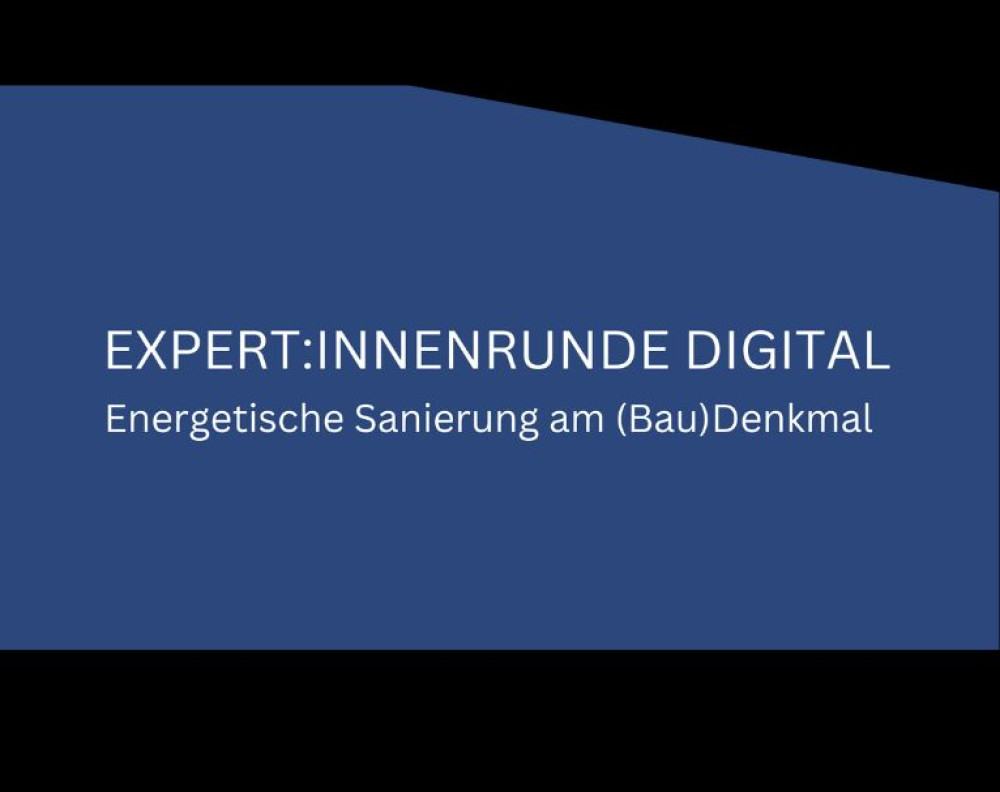 Expert:innenrunde digital: Energetische Sanierung